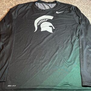 Nike Dri Fit Long Sleeve Michigan State University Spartans Men’s Size M